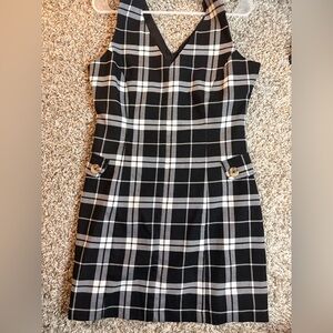 Forever 21 Black and White Plaid Dress - Sleeveless